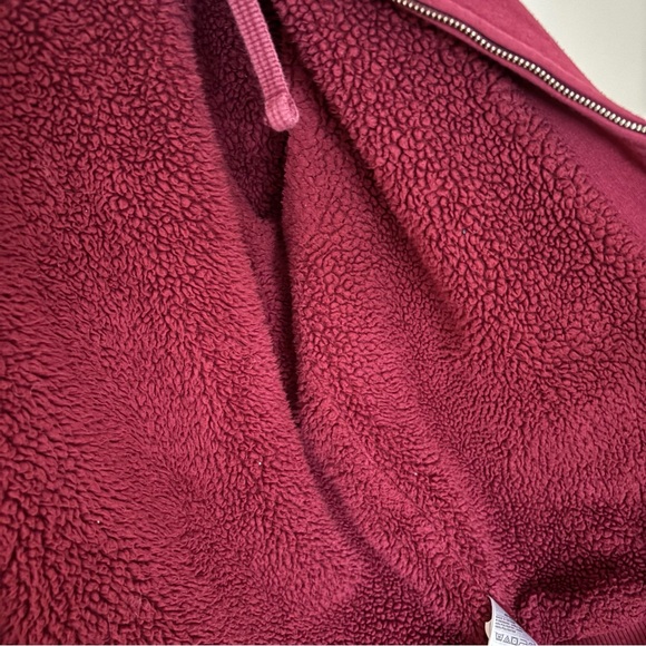 Gap Maroon Sherpa Lined Zip Hoodie Men’s L - Cozy Fleece EUC - Winter Must! - Picture 9 of 10
